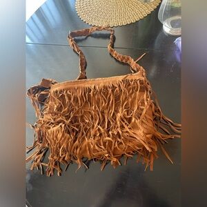 Fringe Tan Shoulder Bag